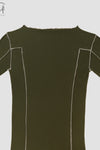 BASERANGE Long Sleeve T-Shirt TTML Collection Ribbed Cotton Portugal BAS-TTML-RB-WI23-LV Green